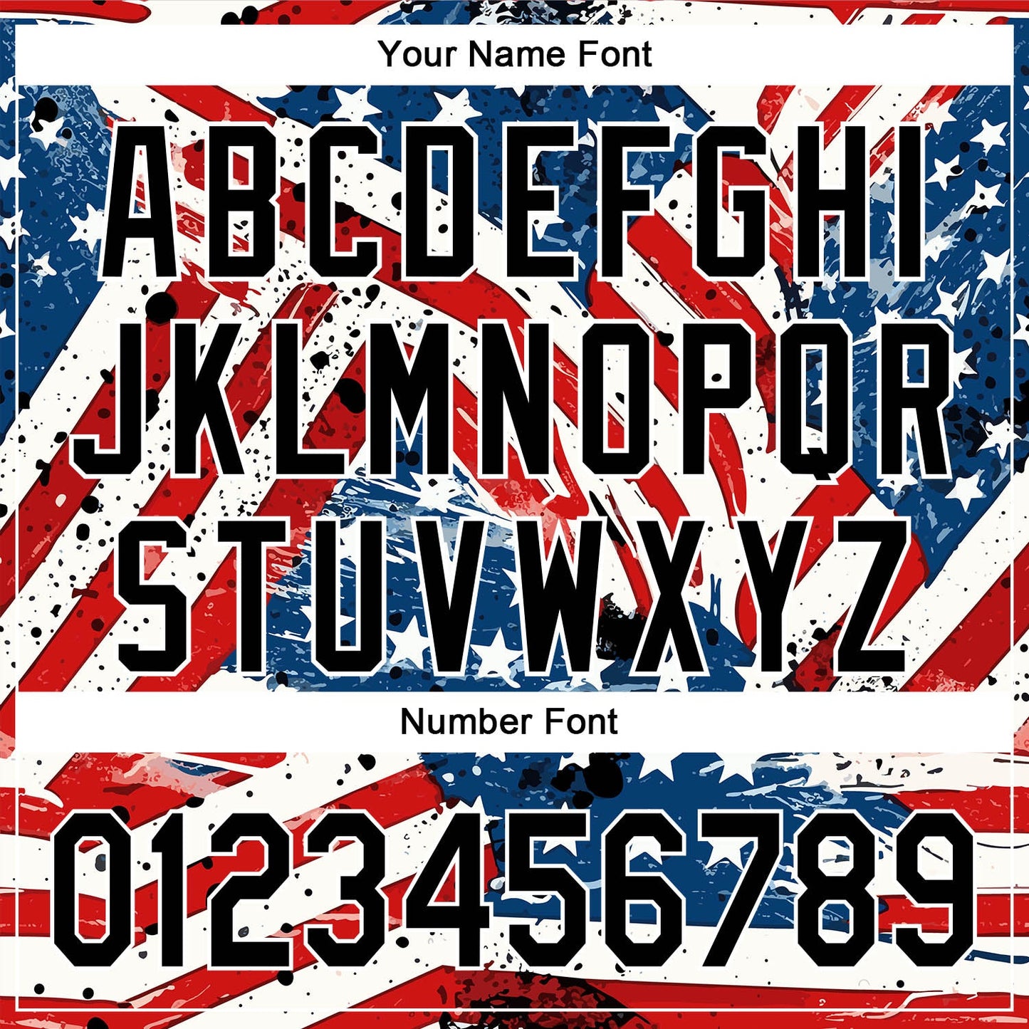Custom White Black Royal-Red 3D American Flag Patriotic Authentic Baseball Jersey view 5