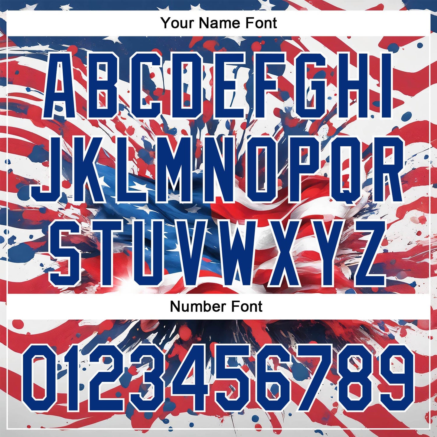 Custom Red Royal-White 3D American Flag Patriotic Authentic Baseball Jersey view 5