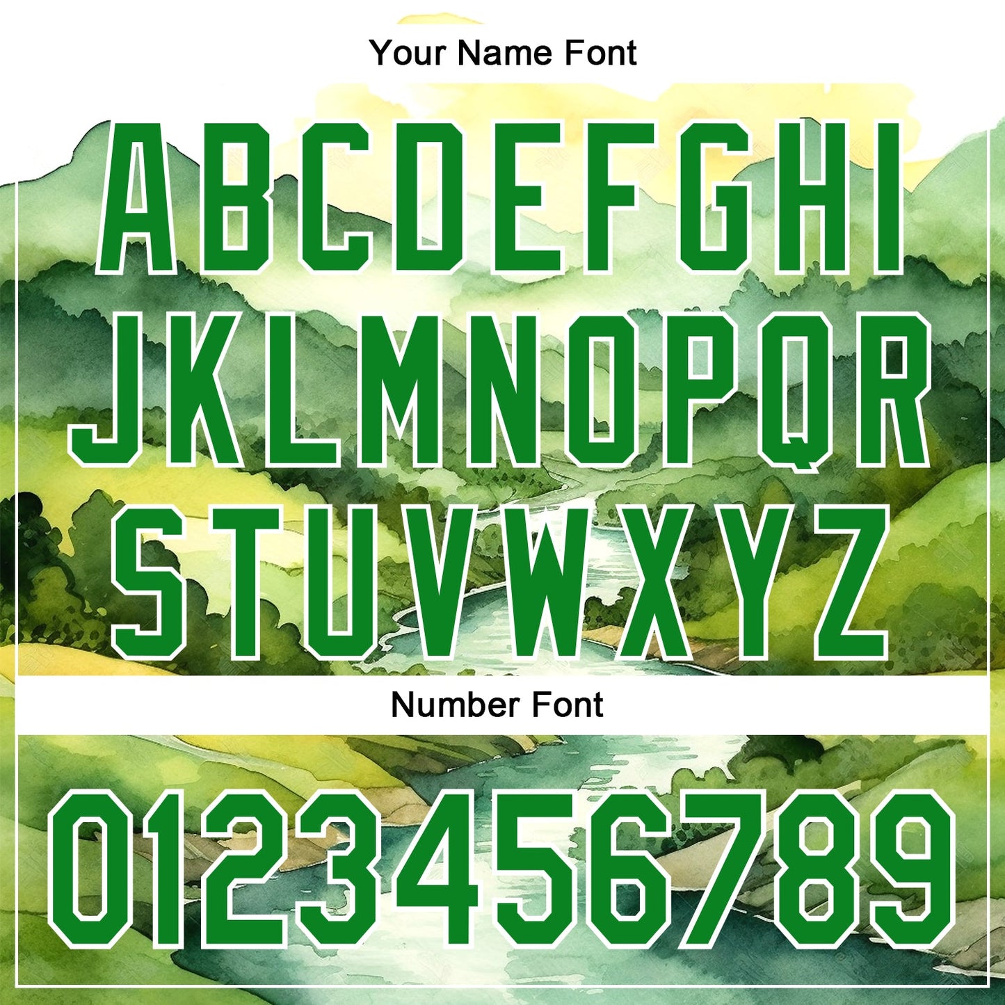 Custom White Grass Green 3D Pattern Design Mountains Landscape Authentic Baseball Jersey view 5