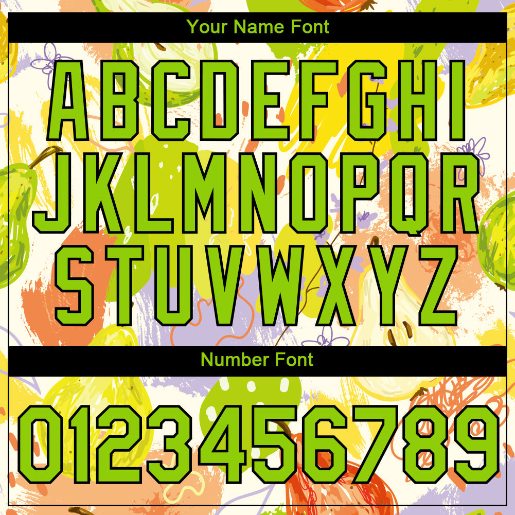 Custom White Neon Green-Black 3D Pattern Design Summer Holiday Fruit Performance T-Shirt view 4