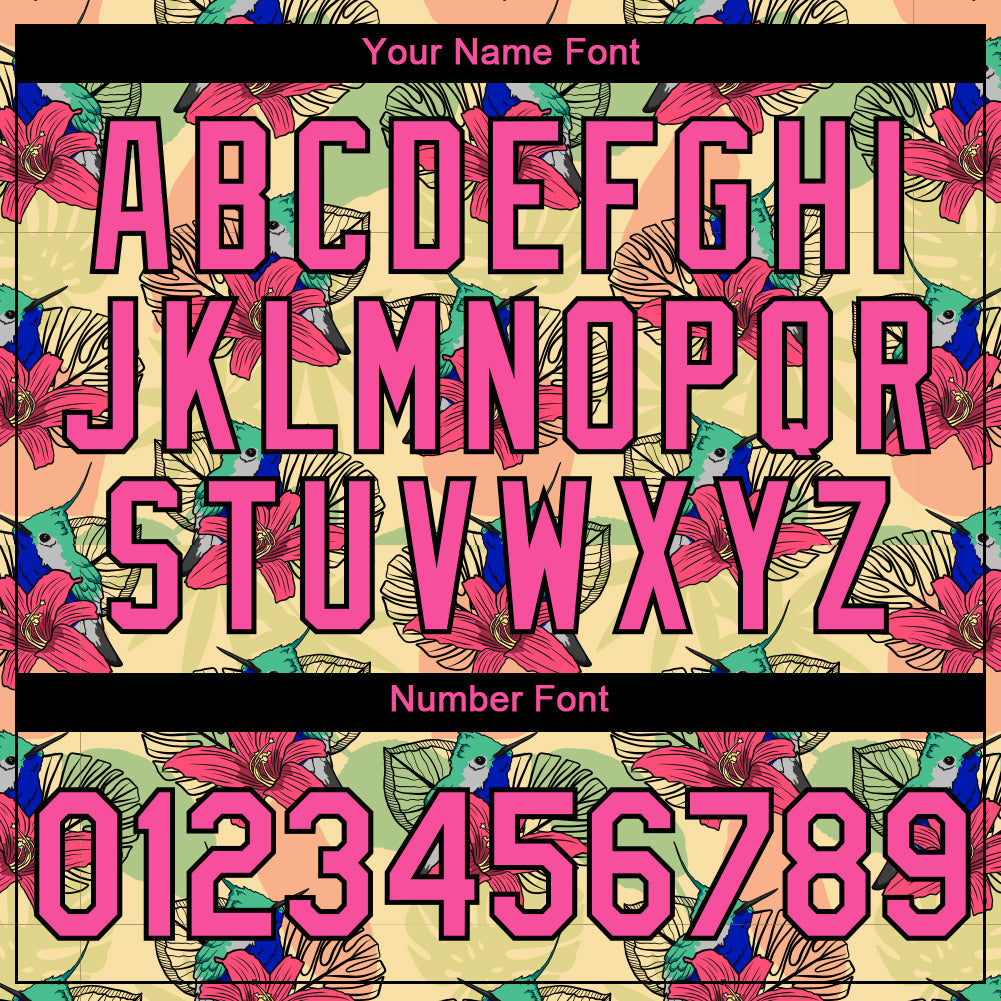 Custom City Cream Pink-Black 3D Pattern Design Tropical Hawaii Colibri And Flower Performance T-Shirt view 4