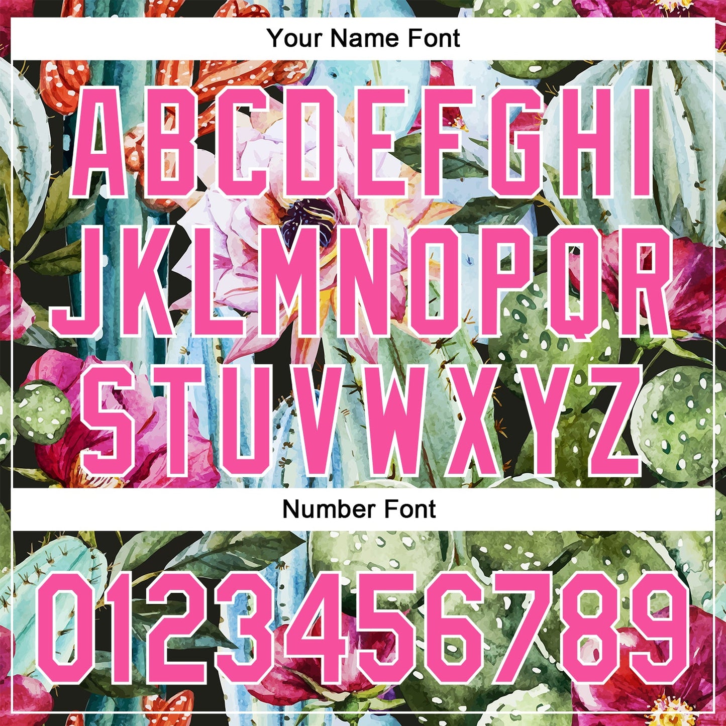 Custom Green Pink-White 3D Pattern Design Cactus Festival Authentic Baseball Jersey view 5