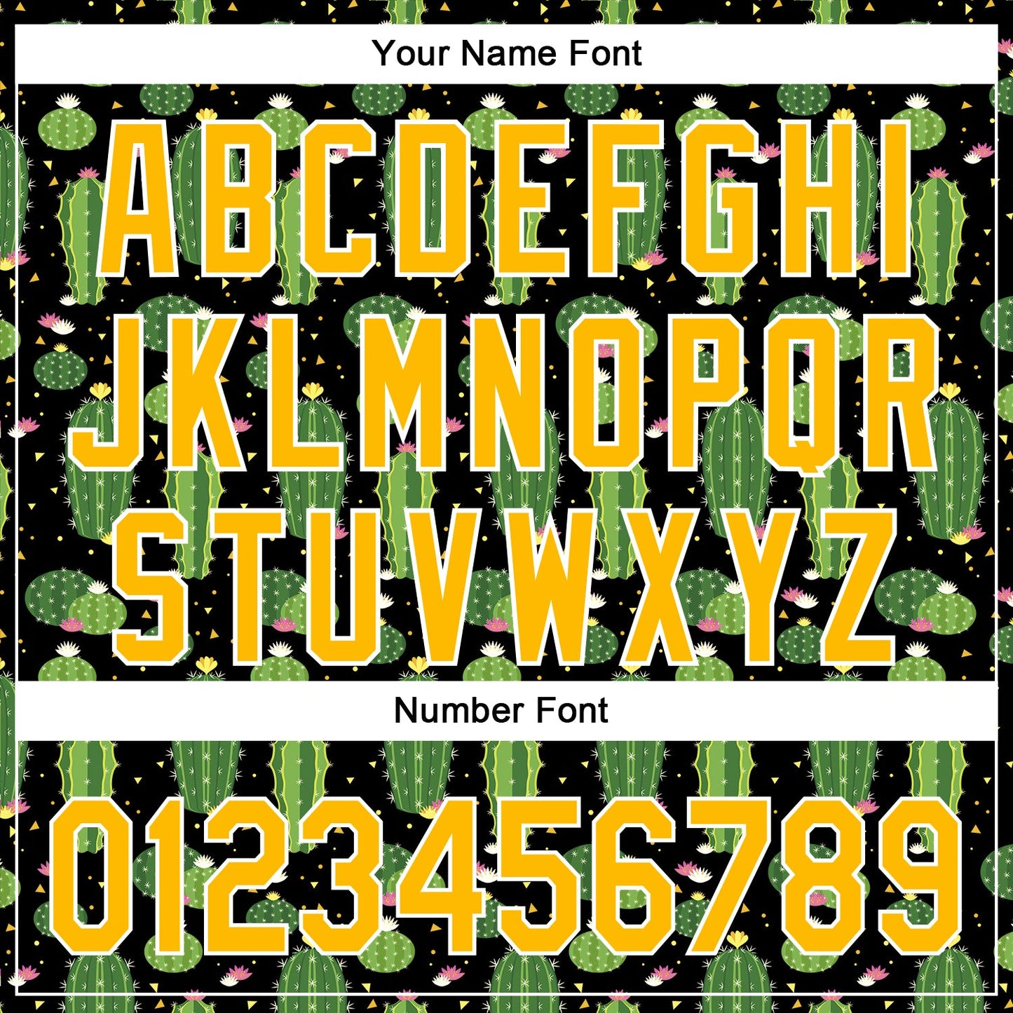 Custom Black Gold-White 3D Pattern Design Cactus Festival Authentic Baseball Jersey view 5
