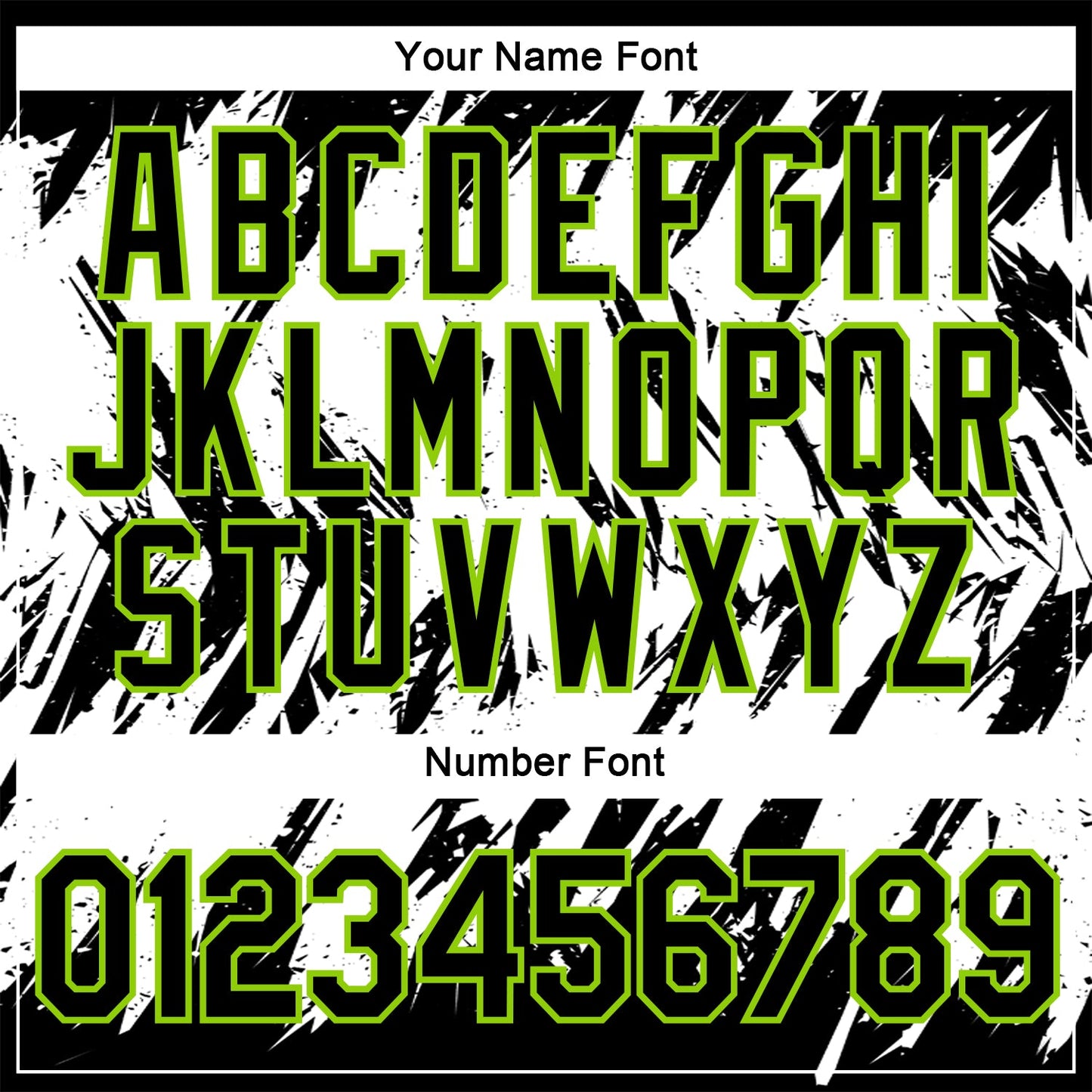 Custom Black Neon Green-White 3D Pattern Design Abstract Sharp Shape Performance T-Shirt view 4