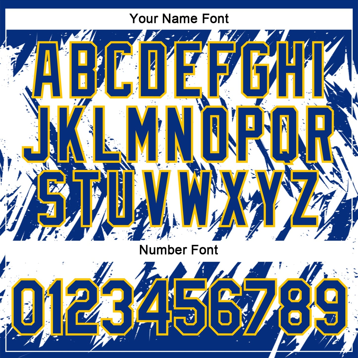Custom Royal White-Yellow 3D Pattern Design Abstract Sharp Shape Performance T-Shirt view 4