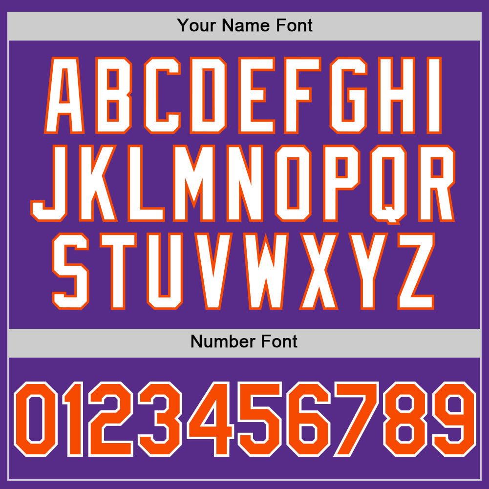 Custom Purple Orange-White 3D Pattern Design Gradient Style Twinkle Star Authentic Baseball Jersey view 5