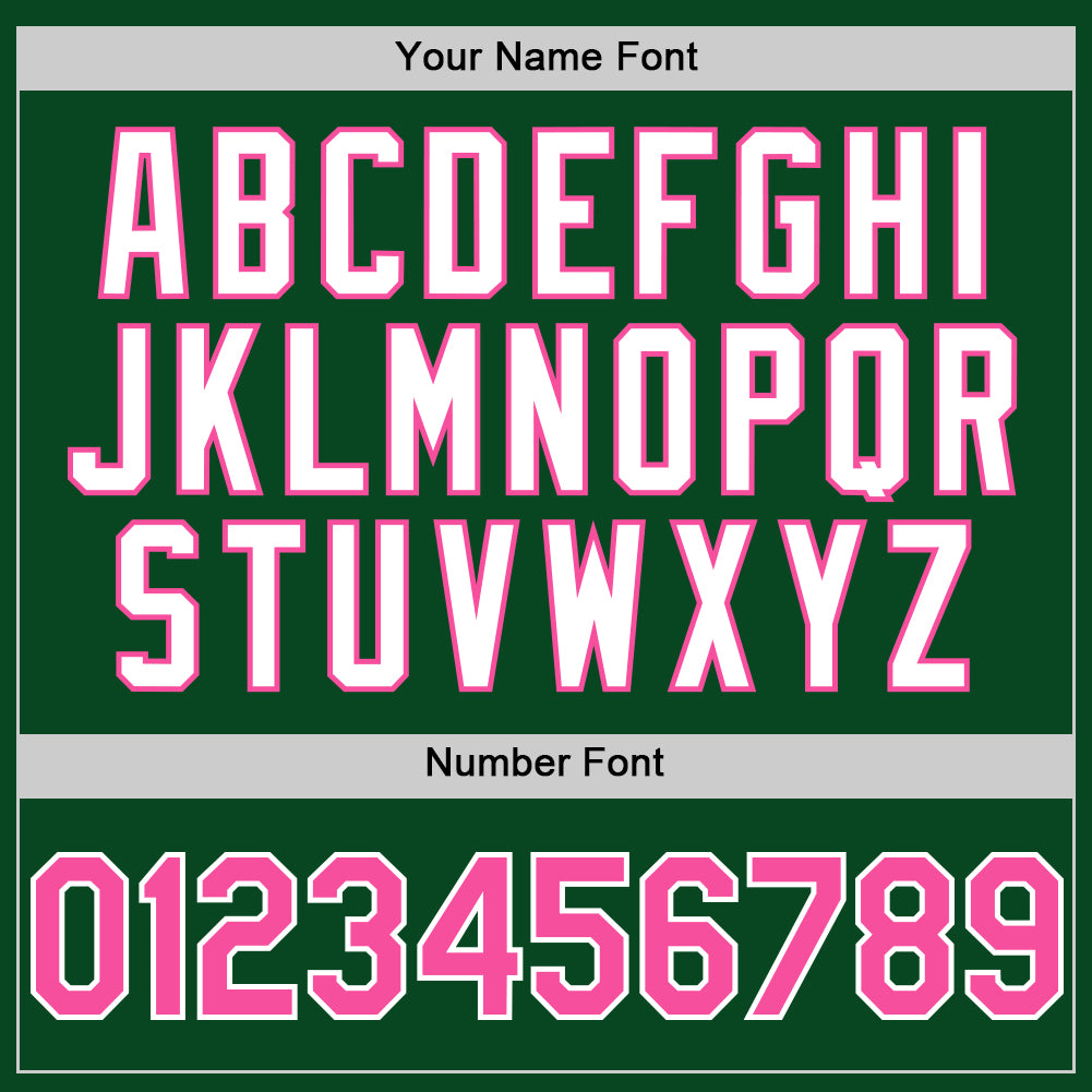 Custom Green Pink-White 3D Pattern Design Gradient Style Twinkle Star Authentic Baseball Jersey view 5