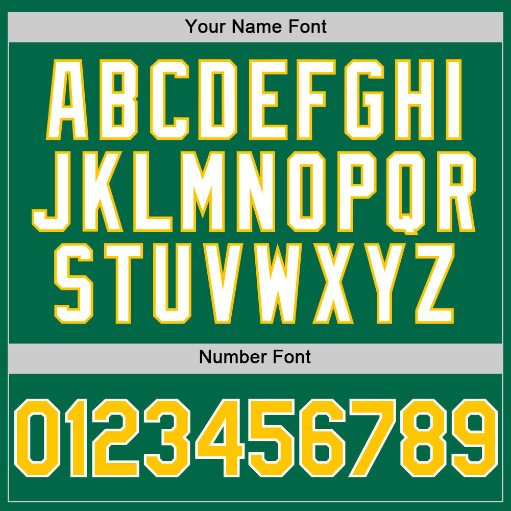 Custom Kelly Green Yellow-White 3D Pattern Design Gradient Style Twinkle Star Authentic Baseball Jersey view 5