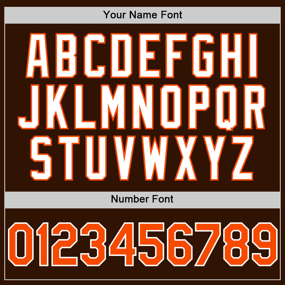 Custom Brown Orange-White 3D Pattern Design Gradient Style Twinkle Star Authentic Baseball Jersey view 5