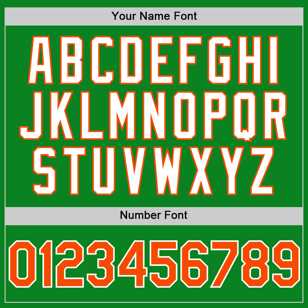 Custom Grass Green Orange-White 3D Pattern Design Gradient Style Twinkle Star Authentic Baseball Jersey view 5