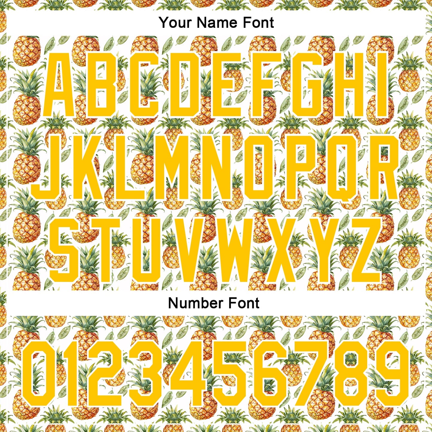 Custom White Yellow 3D Pattern Design Fruit Pineapple Authentic Baseball Jersey view 5