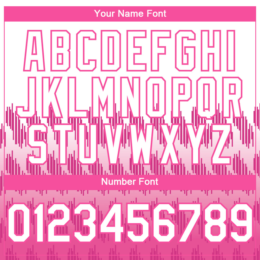 Custom White Pink 3D Pattern Design Lines Authentic Baseball Jersey view 5