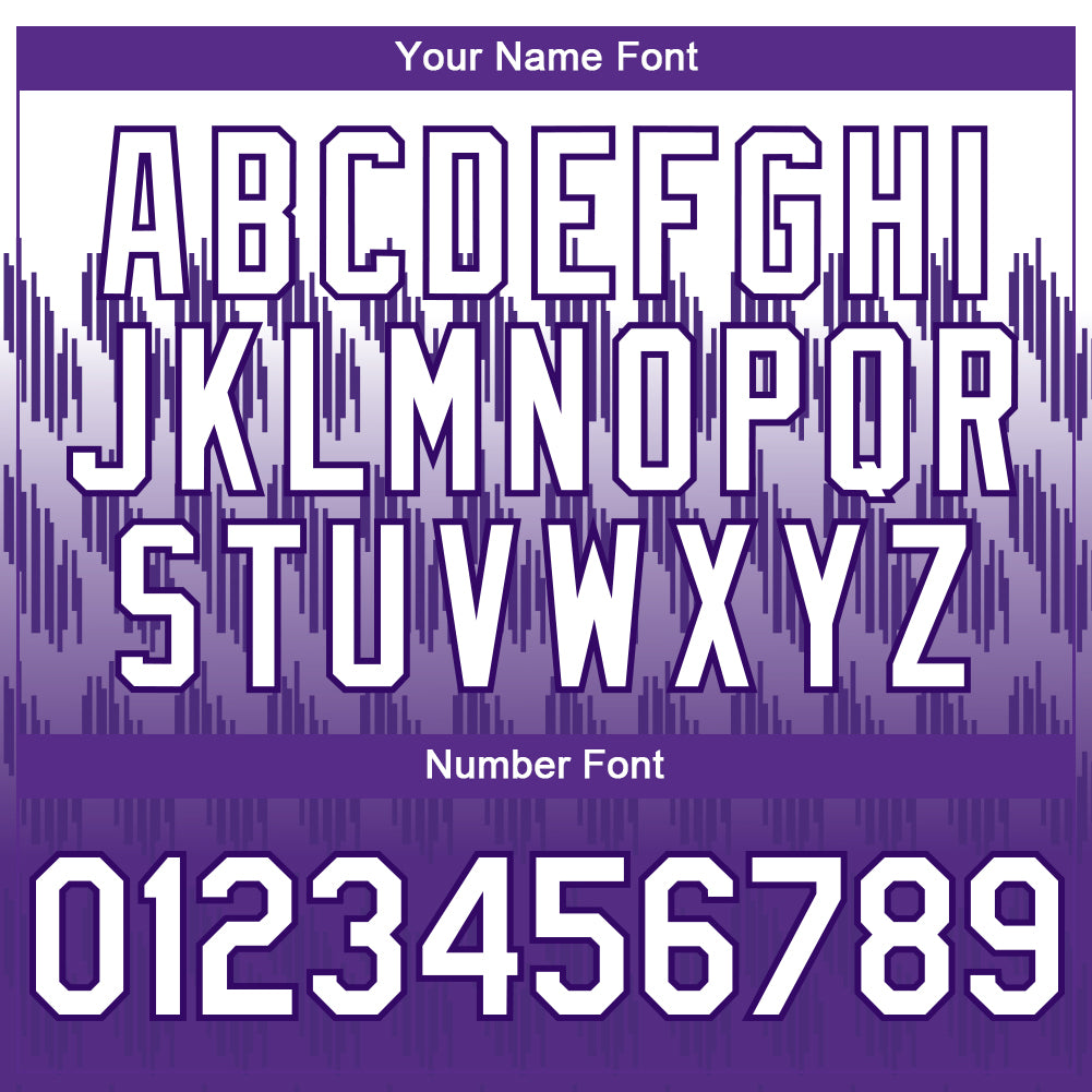 Custom White Purple 3D Pattern Design Lines Authentic Baseball Jersey view 5
