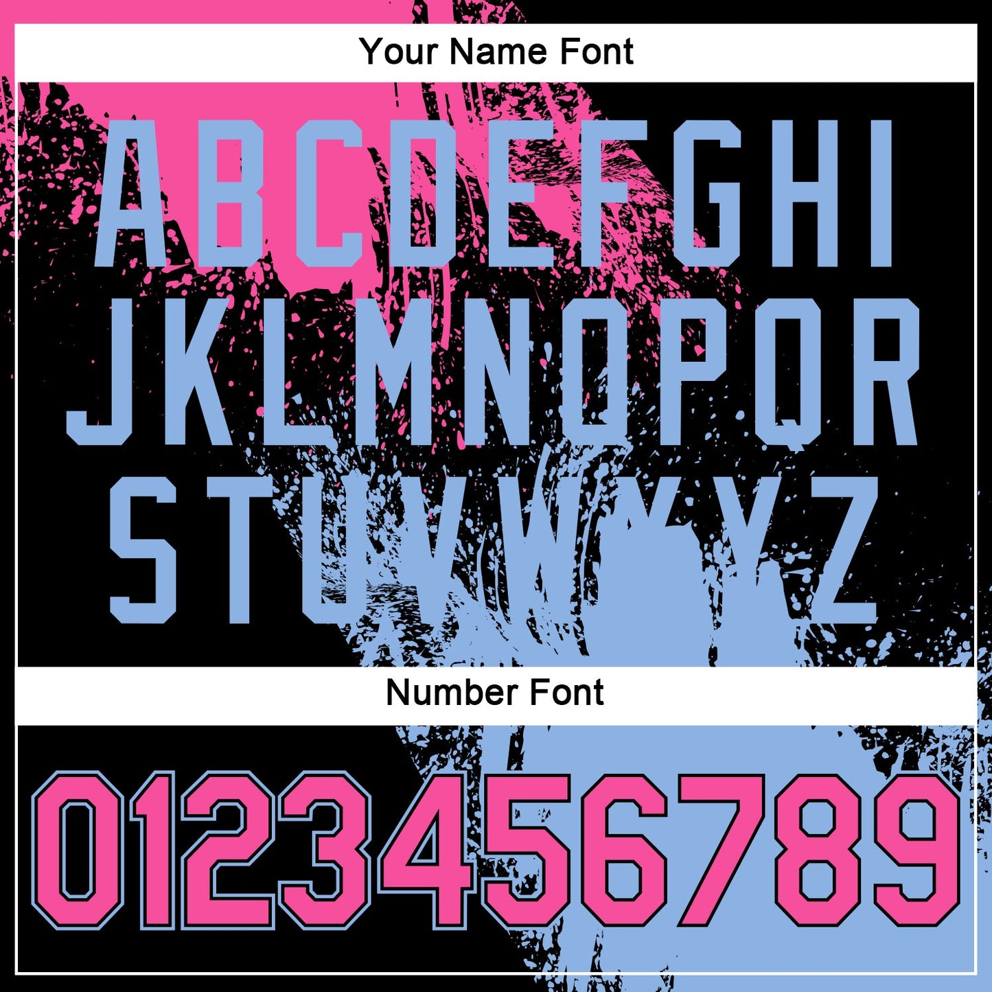 Custom Black Pink-Light Blue 3D Pattern Design Abstract Brush Stroke Performance T-Shirt view 4