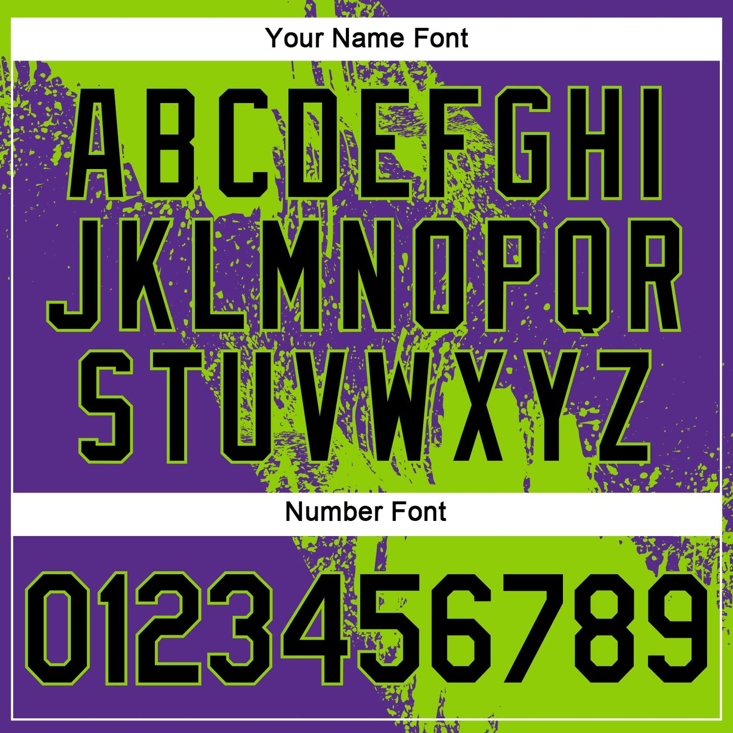 Custom Neon Green Black-Purple 3D Pattern Design Abstract Brush Stroke Performance T-Shirt view 4