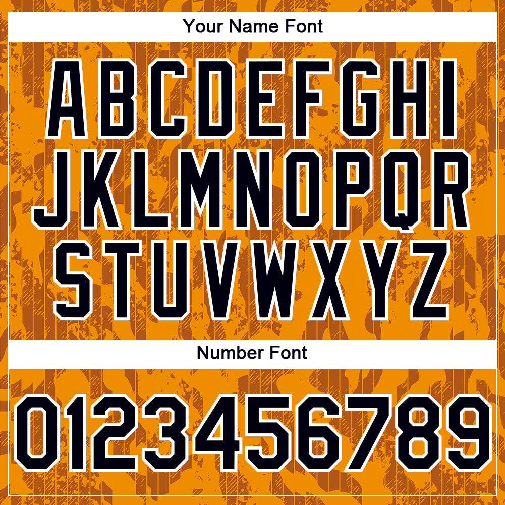 Custom Bay Orange Black-White 3D Pattern Design Abstract Fluid Authentic Baseball Jersey view 5