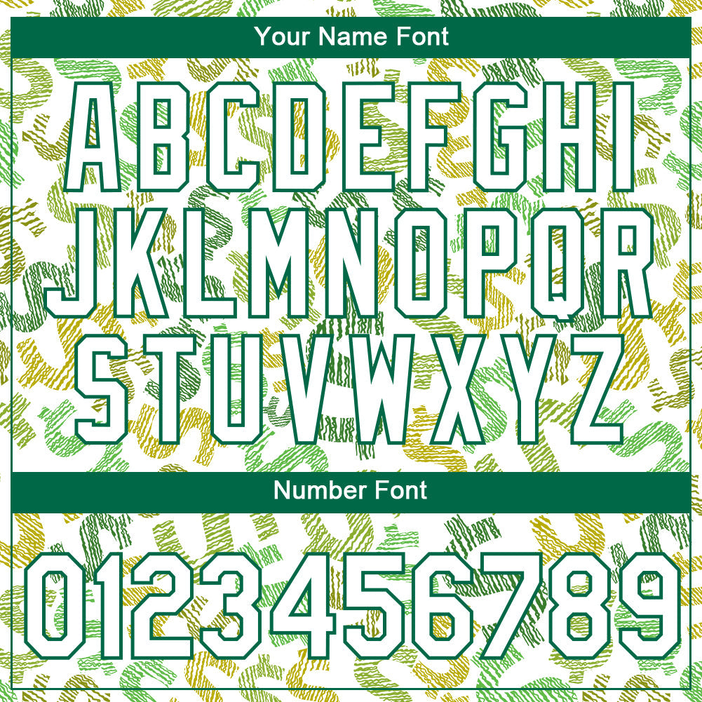 Custom White Kelly Green 3D Pattern Design Dollar Sign Money Theme Performance T-Shirt view 4