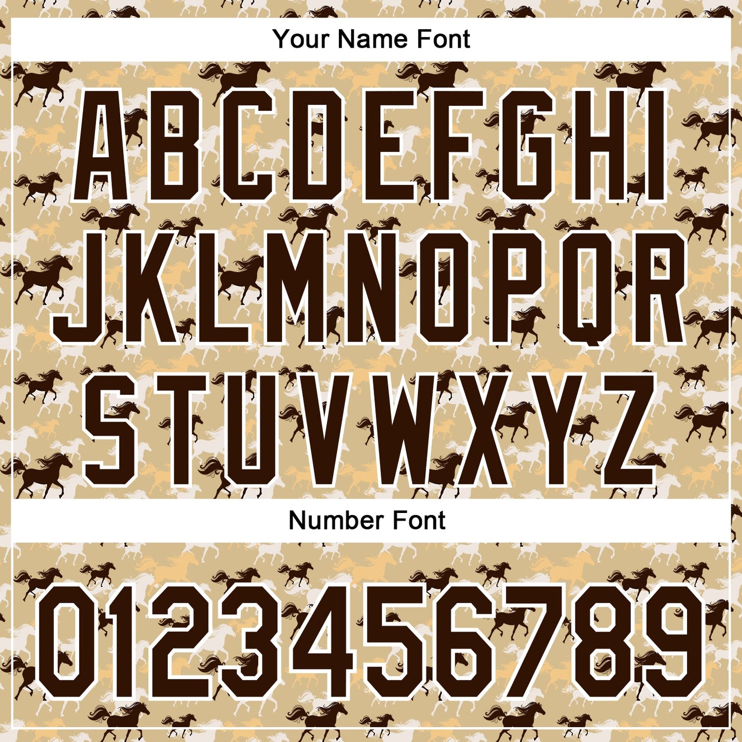 Custom Vegas Gold Brown-White 3D Pattern Design Animal Horse Authentic Baseball Jersey view 5