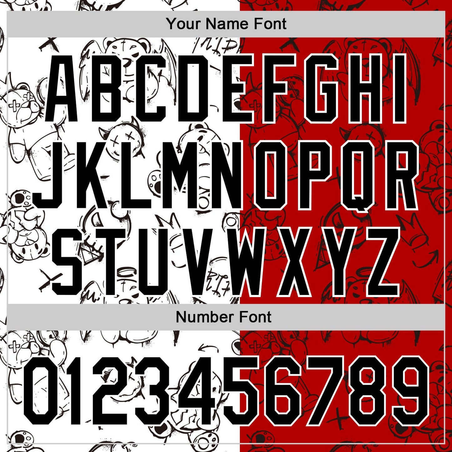 Custom Red Black-White 3D Pattern Halloween Authentic Baseball Jersey view 5