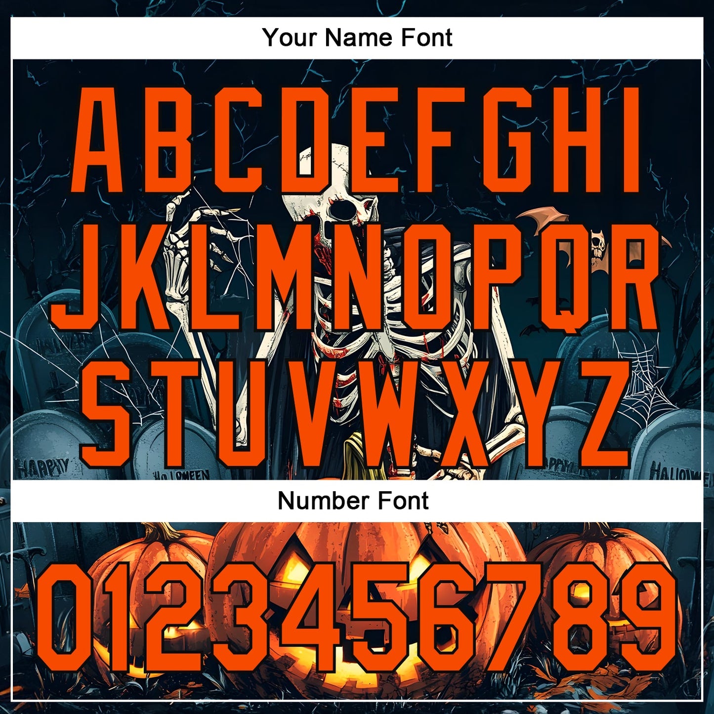 Custom Black Orange 3D Halloween Authentic Baseball Jersey view 5