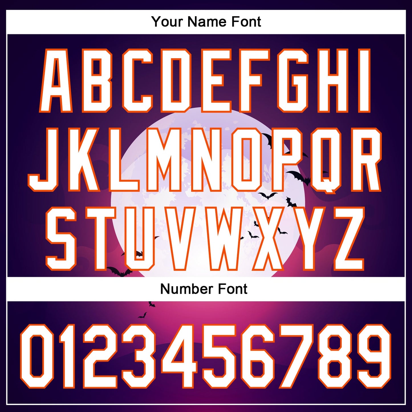 Custom Purple White-Orange 3D Halloween Authentic Baseball Jersey view 5