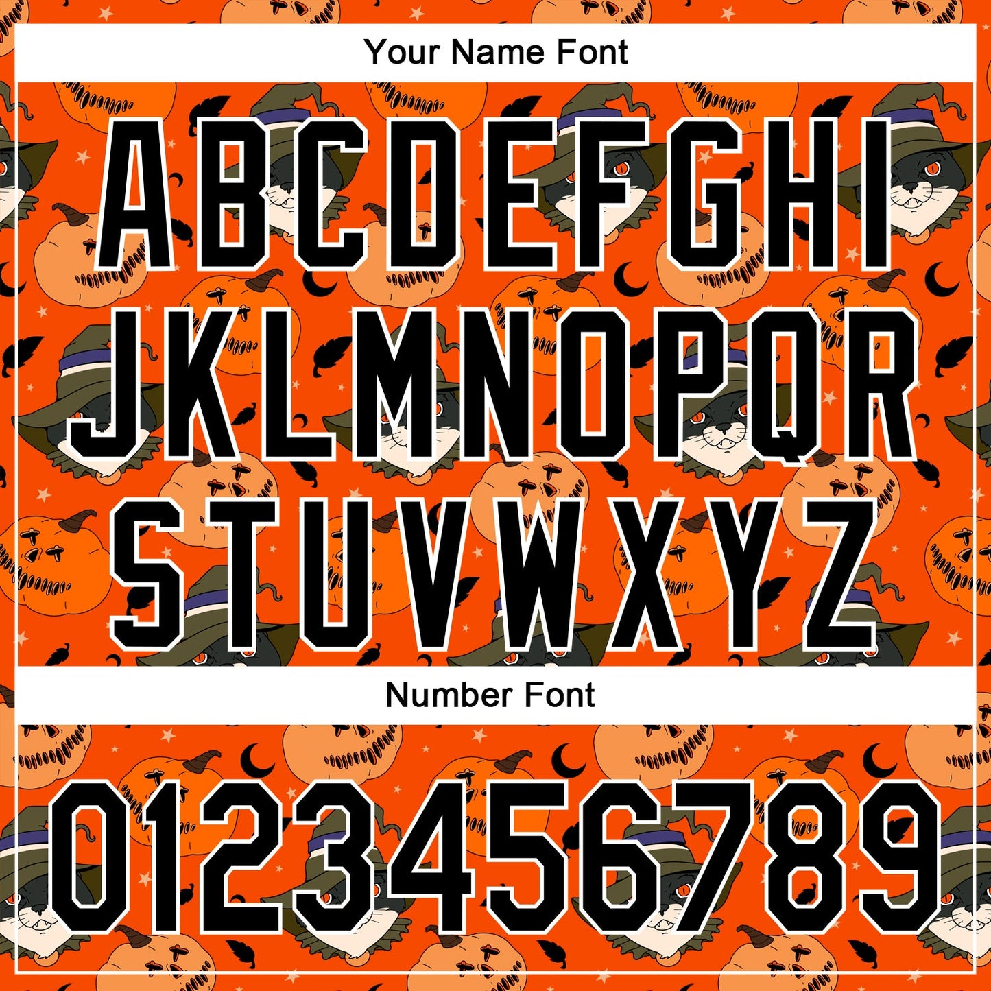 Custom Orange Black-White 3D Halloween Authentic Baseball Jersey view 5