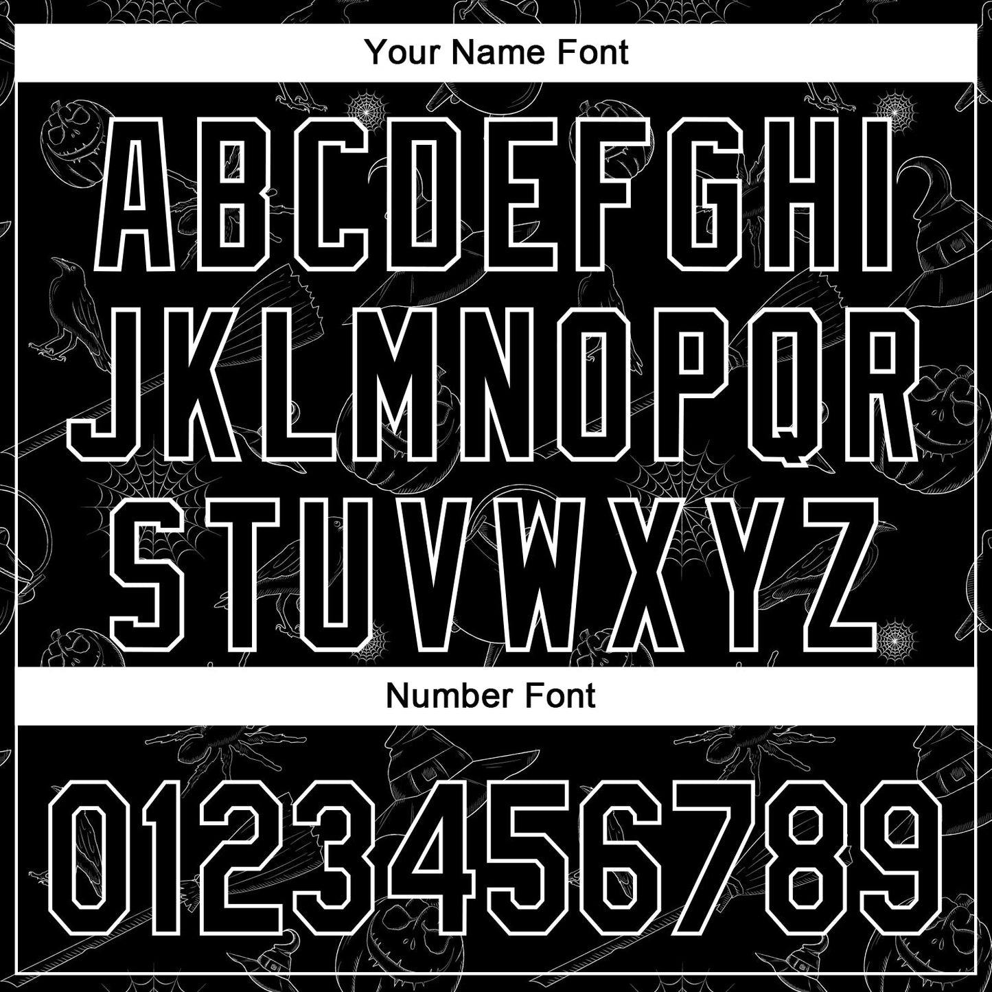Custom Black White 3D Halloween Authentic Baseball Jersey view 5