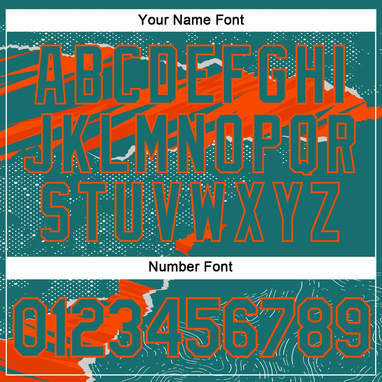 Custom Stitched Teal Orange 3D Pattern Design Torn Paper Style Sports Pullover Sweatshirt Hoodie view 4