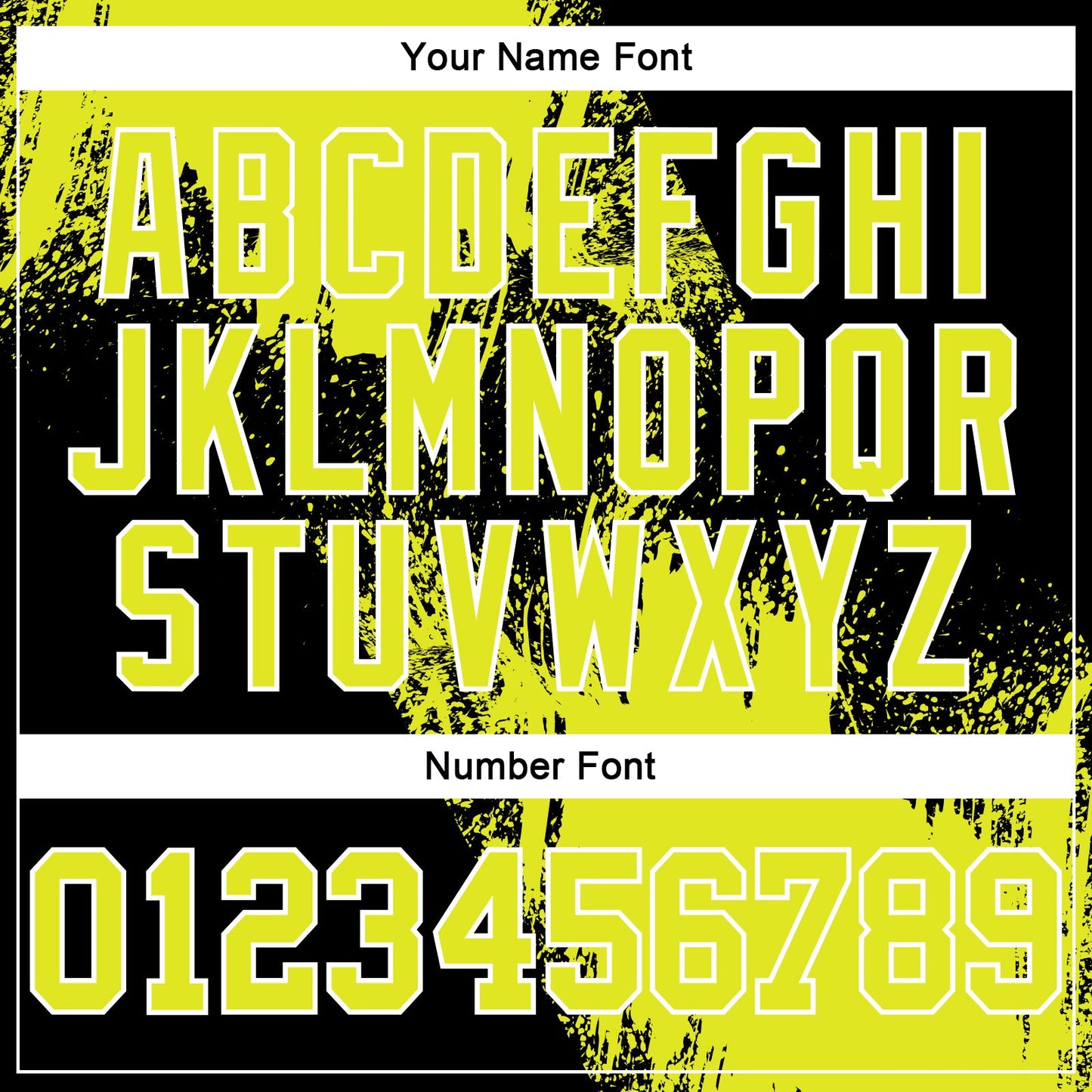 Custom Stitched Black Neon Yellow-White 3D Pattern Design Abstract Brush Stroke Sports Pullover Sweatshirt Hoodie view 4
