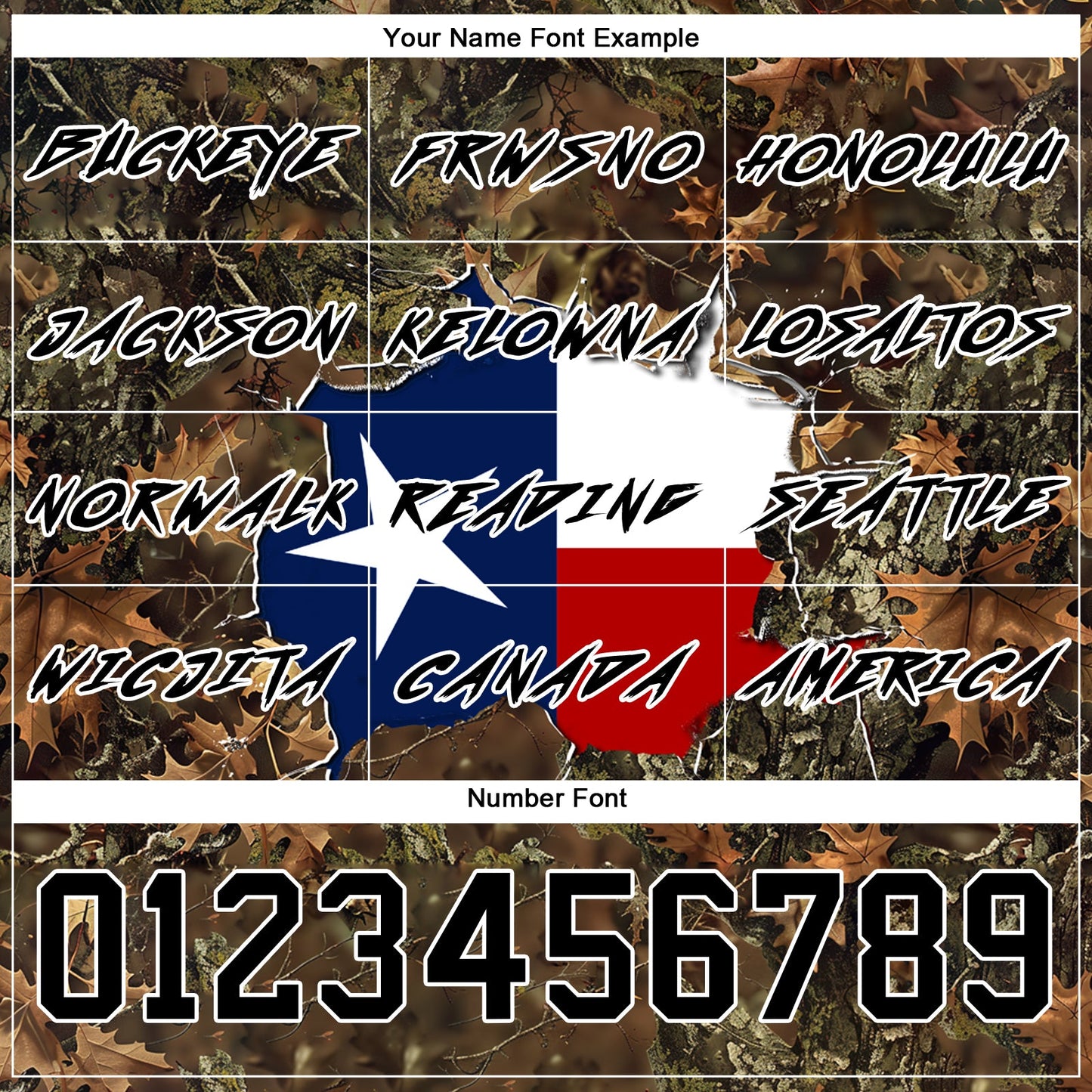 Custom Camo Black-White 3D Texas Flag And Hunting Sports Pullover Sweatshirt Hoodie view 3