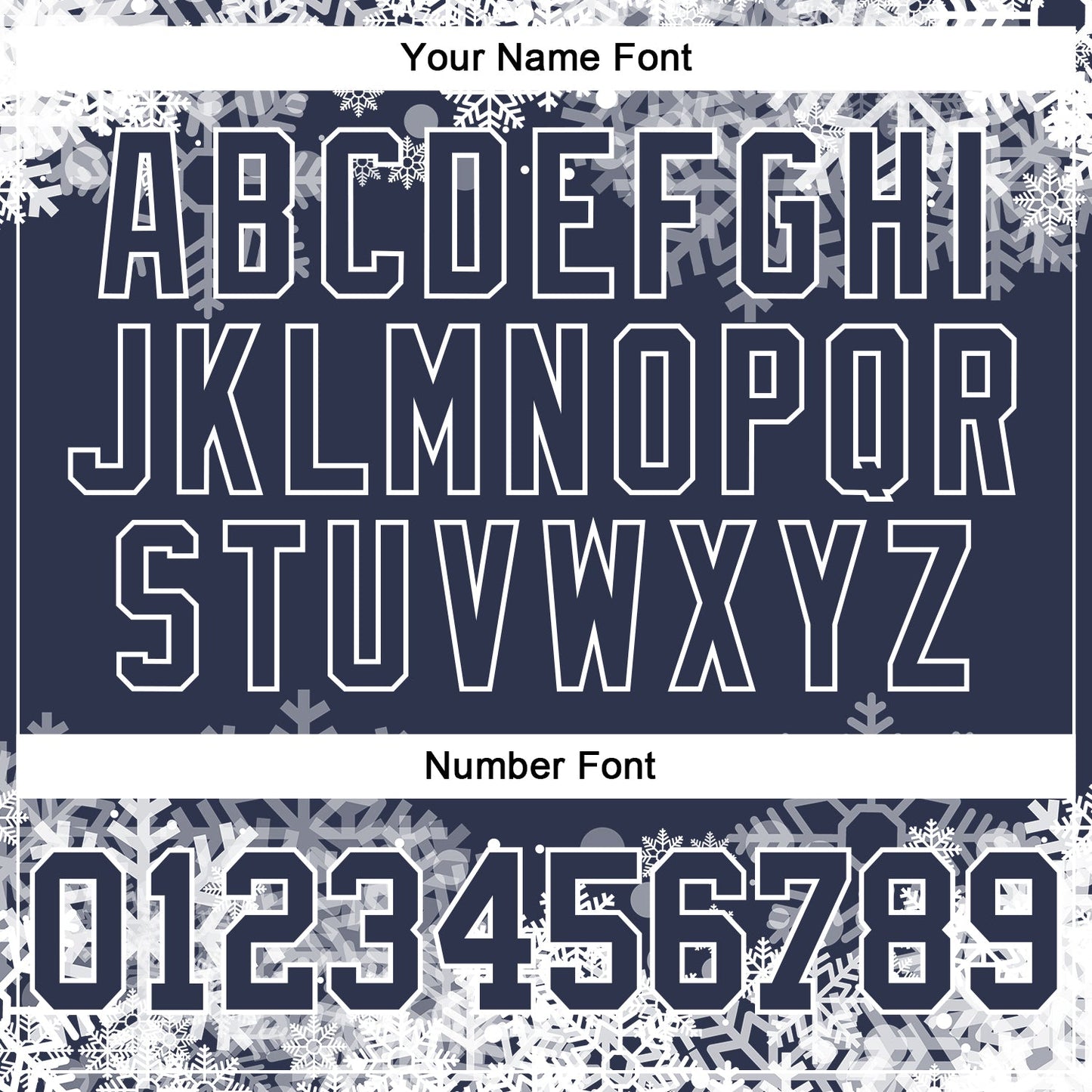 Custom Stitched Navy White Christmas Snowflakes 3D Sports Pullover Sweatshirt Hoodie view 4