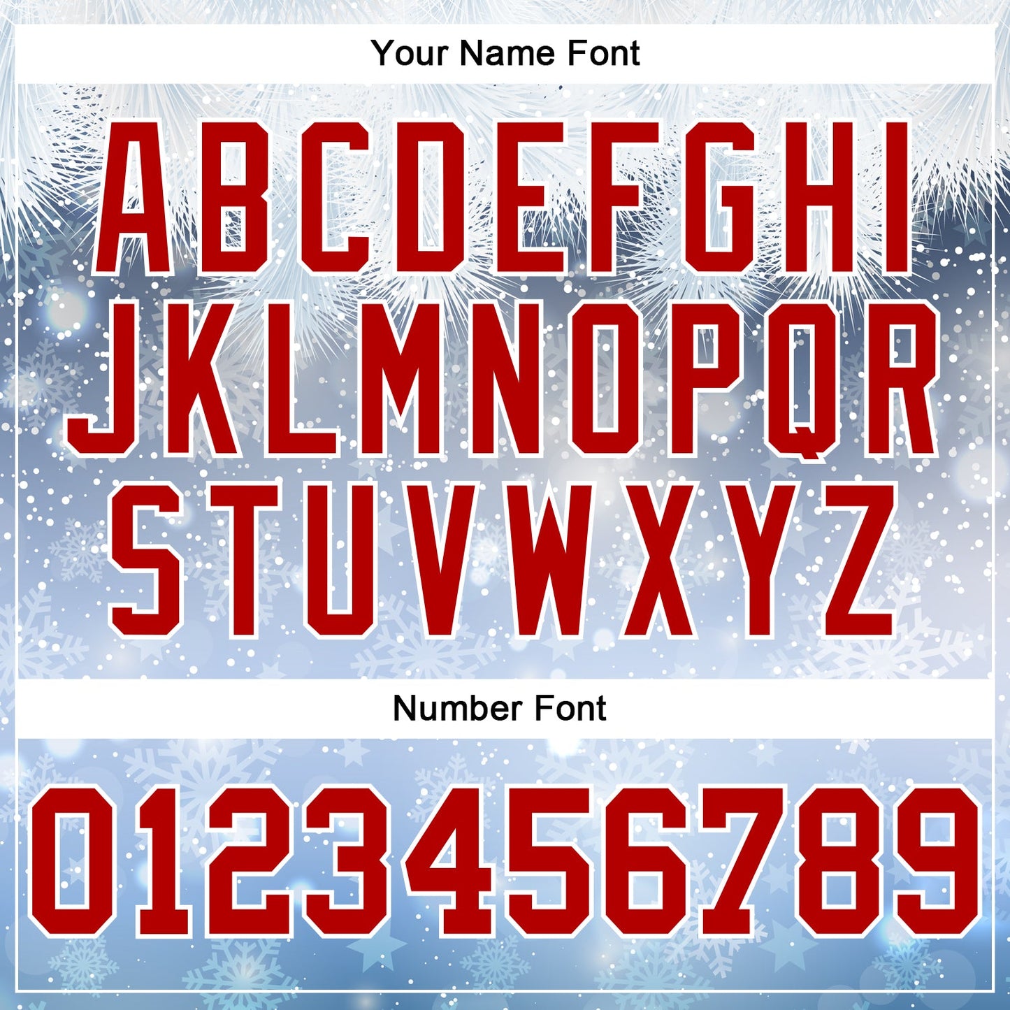 Custom Stitched Light Blue Red-White Christmas Snowflakes 3D Sports Pullover Sweatshirt Hoodie view 4