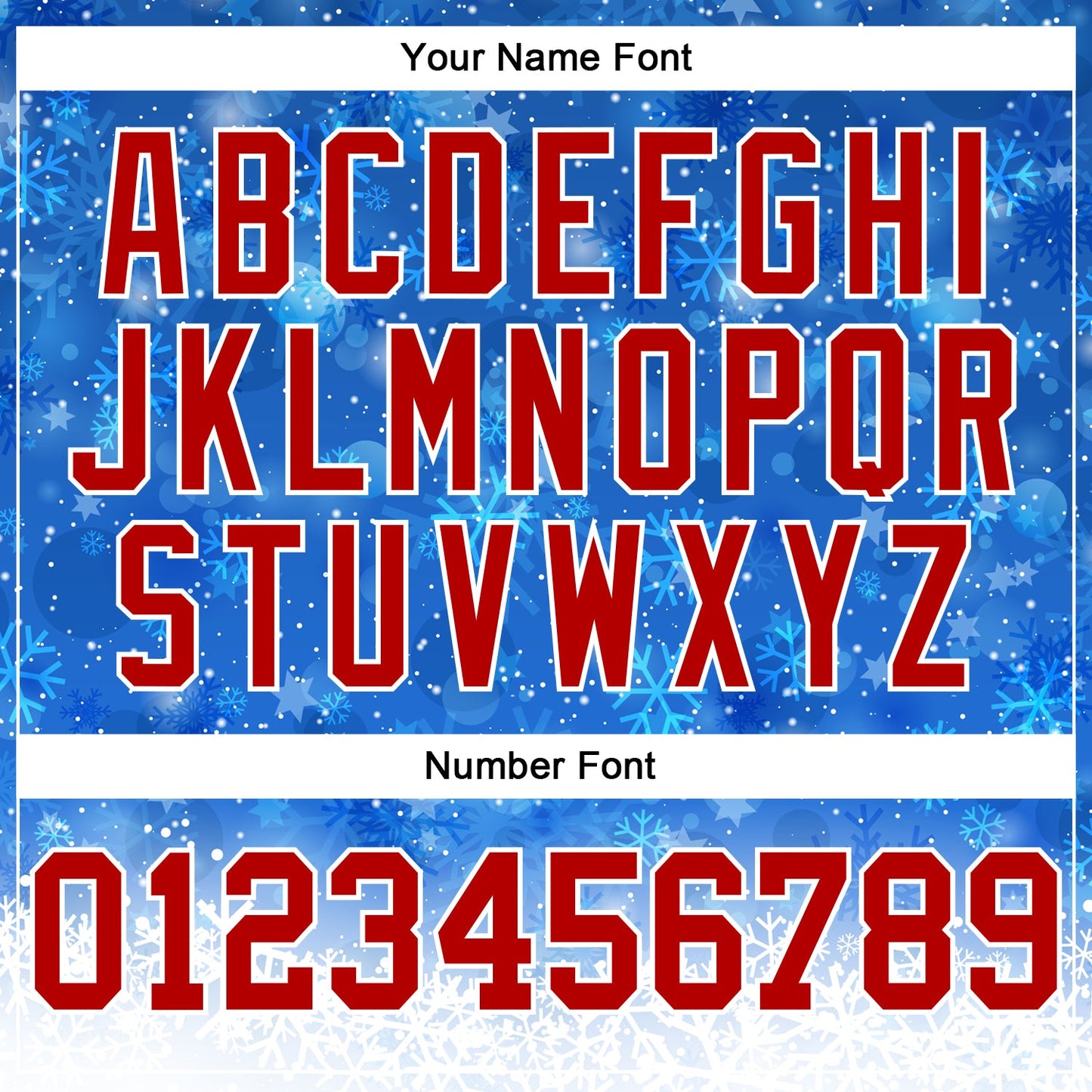 Custom Stitched Royal Red-White Christmas Snowflakes 3D Sports Pullover Sweatshirt Hoodie view 4