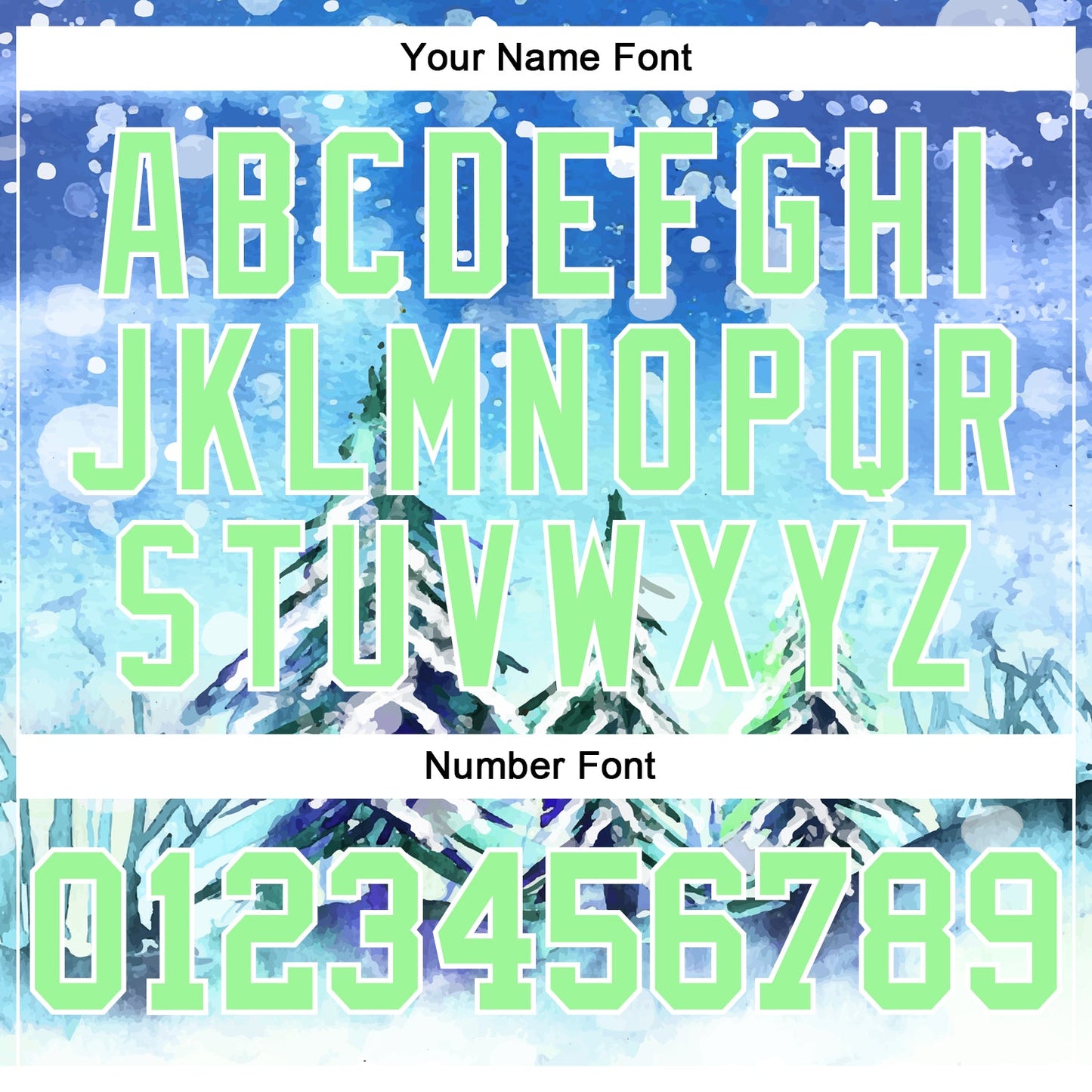 Custom Stitched White Pea Green Christmas Snowflakes 3D Sports Pullover Sweatshirt Hoodie view 4