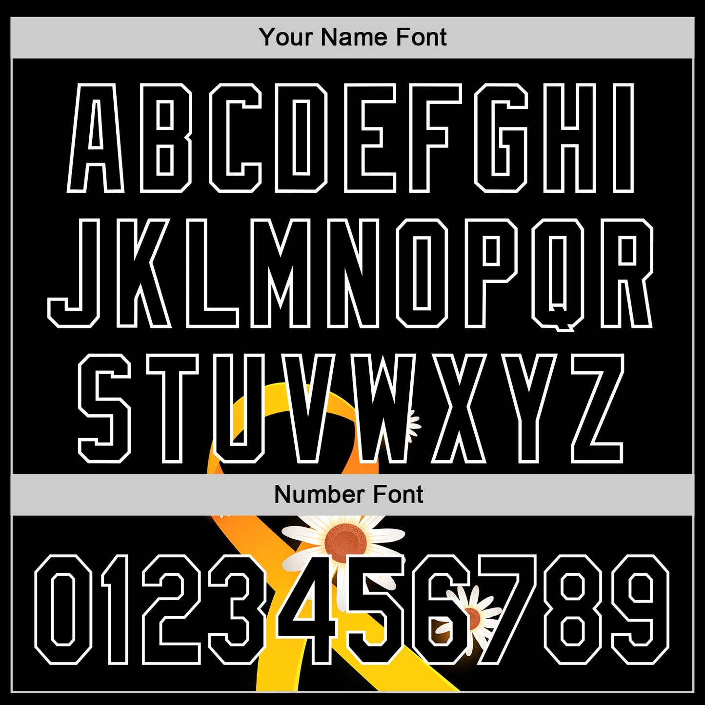 Custom Black Yellow-White 3D Childhood Cancer Gold Ribbon Authentic Baseball Jersey view 5
