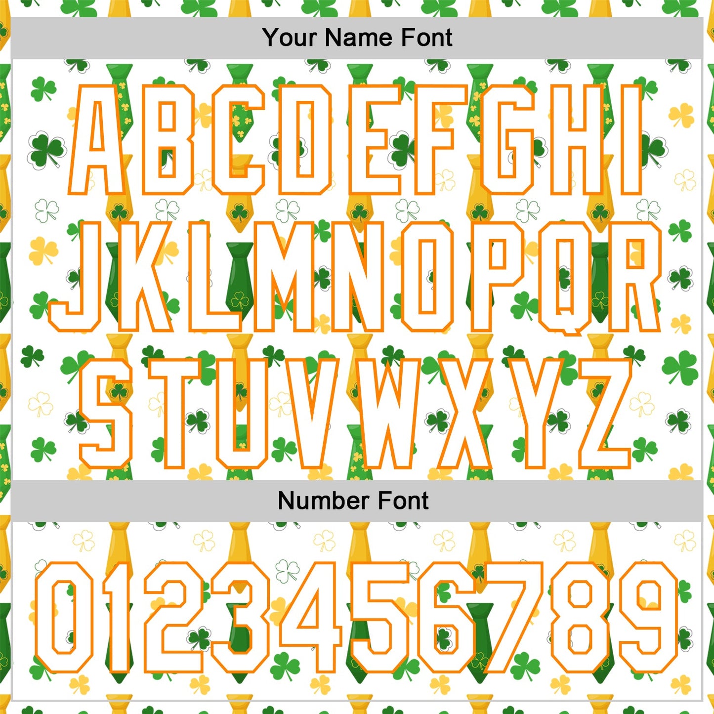 Custom White Bay Orange-Green 3D St. Patrick's Day Shamrock Authentic Baseball Jersey view 5