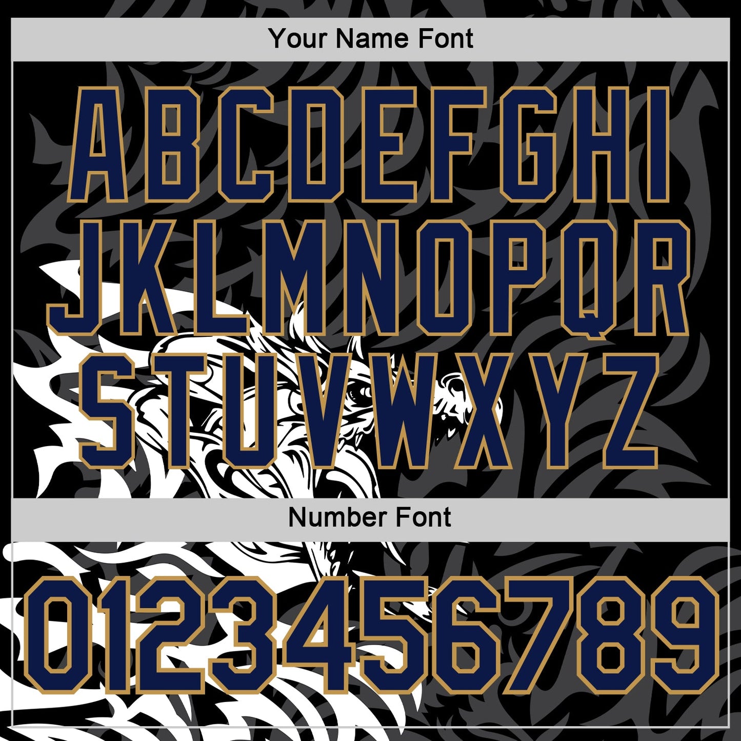 Custom Black Navy-Old Gold 3D Esports Performance T-Shirt view 4