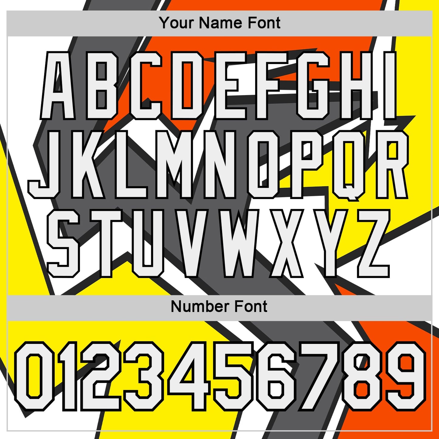 Custom White Orange Steel Gray Light Yellow-Black 3D Esports Performance T-Shirt view 4
