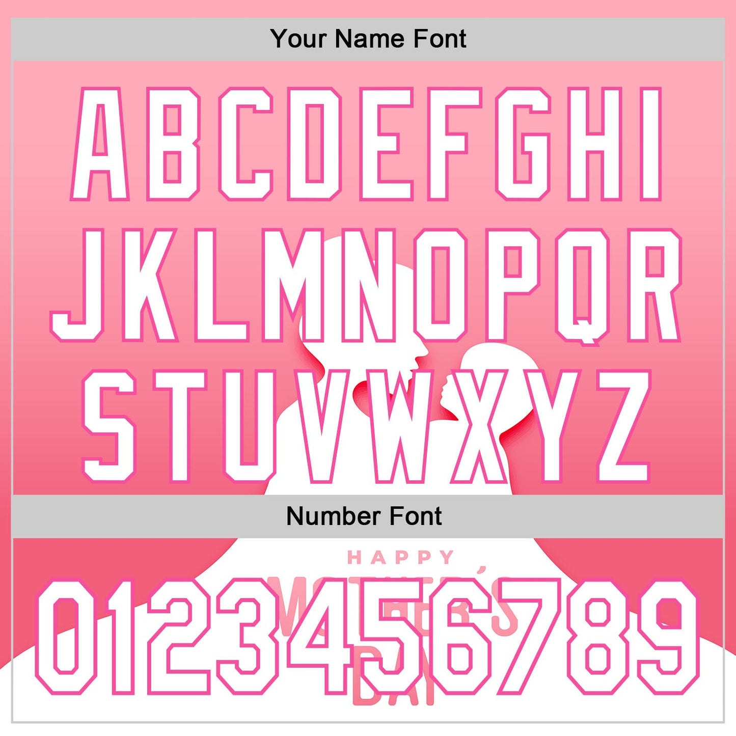 Custom Light Pink White-Pink 3D Pattern Design Mother's Day Family Love Authentic Baseball Jersey view 5