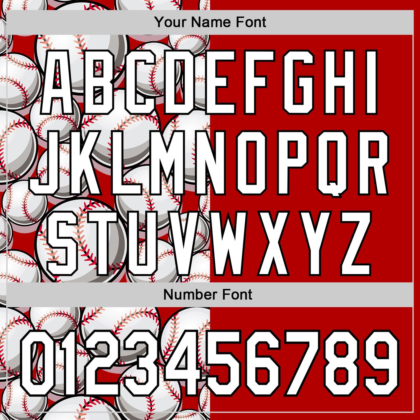 Custom Red White-Black Comic Doodle Ballgame 3D Pattern Design Authentic Baseball Jersey view 5