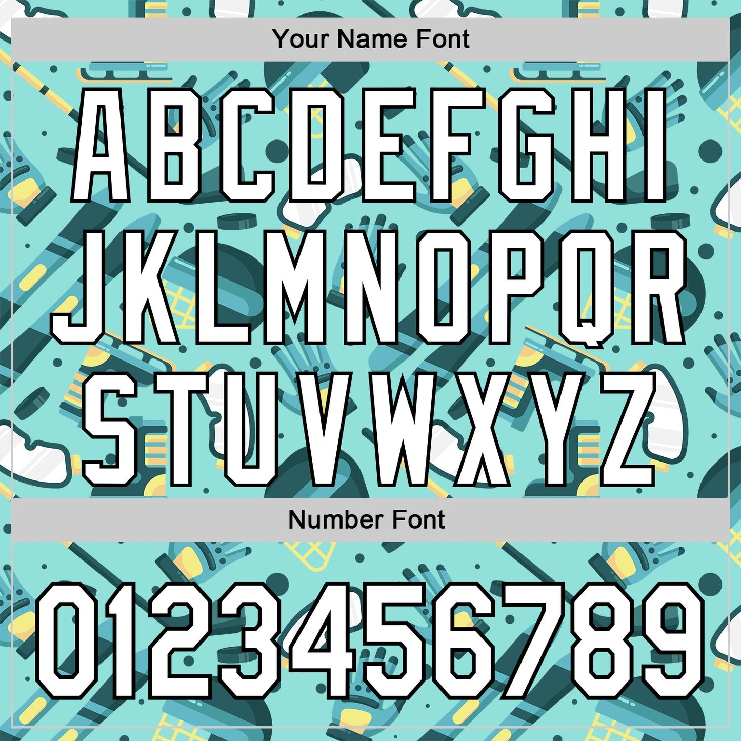 Custom Ice Blue White-Black Comic Doodle Ballgame 3D Pattern Design Authentic Baseball Jersey view 5