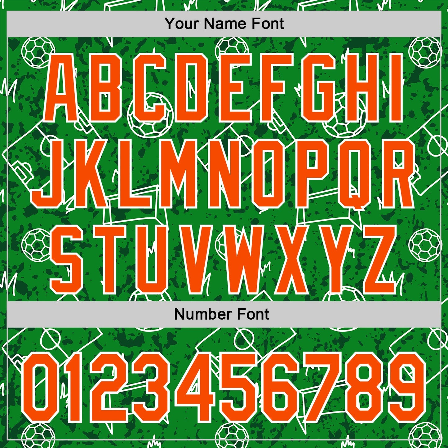 Custom Grass Green Orange-White Comic Doodle Ballgame 3D Pattern Design Authentic Baseball Jersey view 5