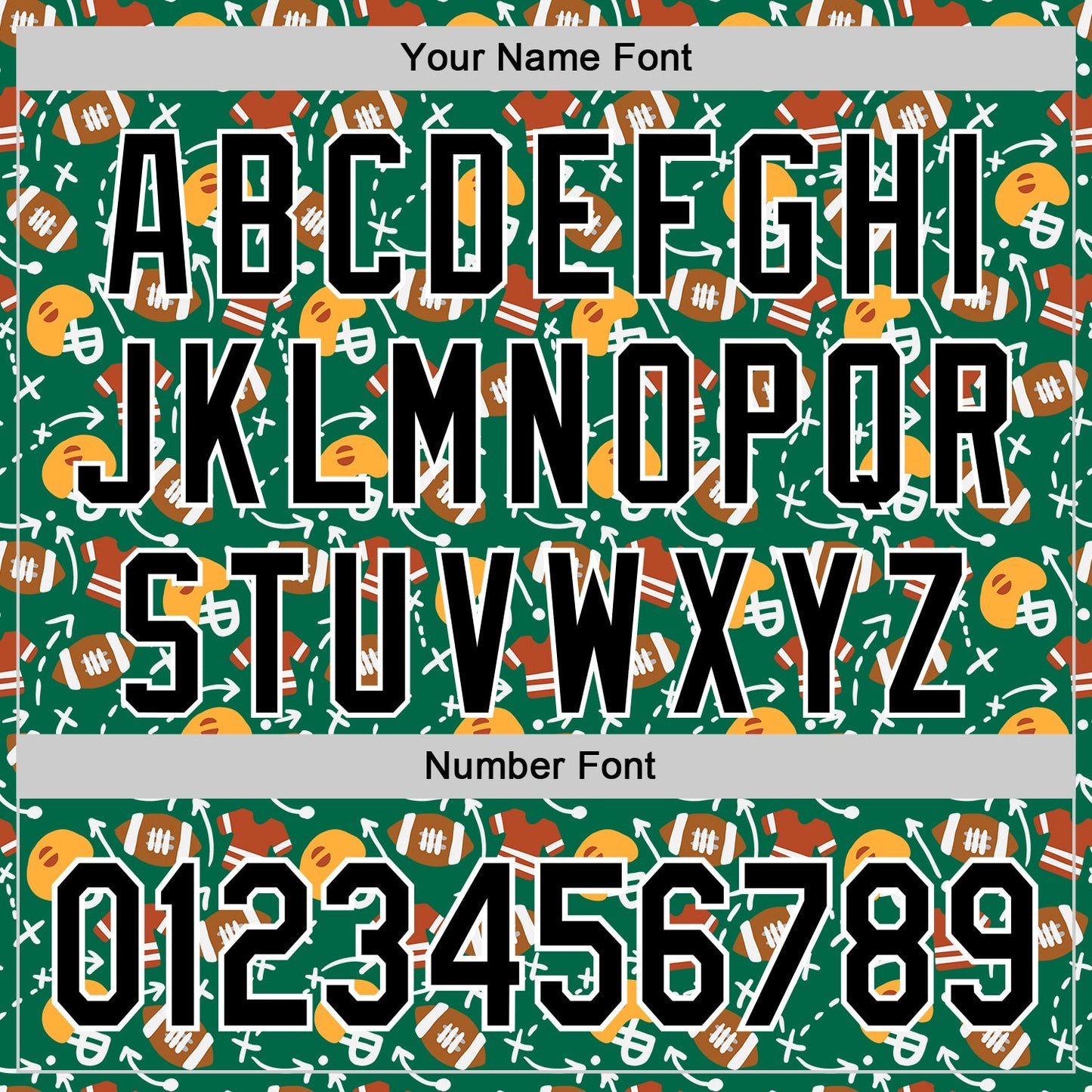 Custom Kelly Green Black-White Comic Doodle Ballgame 3D Pattern Design Authentic Baseball Jersey view 5