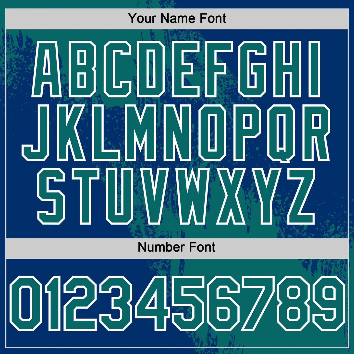 Custom Teal US Navy Blue-White 3D Pattern Design Abstract Brush Stroke Authentic Baseball Jersey view 5
