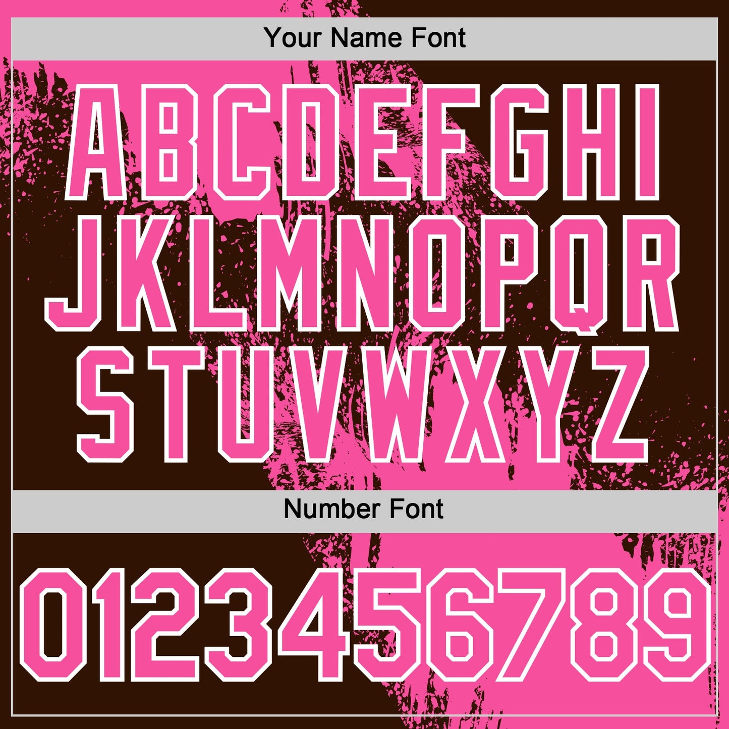 Custom Pink Brown-White 3D Pattern Design Abstract Brush Stroke Authentic Baseball Jersey view 5