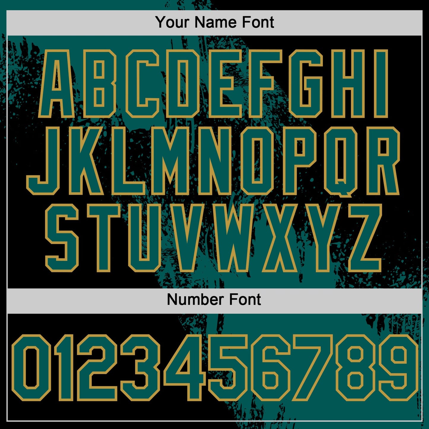 Custom Midnight Green Black-Old Gold 3D Pattern Design Abstract Brush Stroke Authentic Baseball Jersey view 5