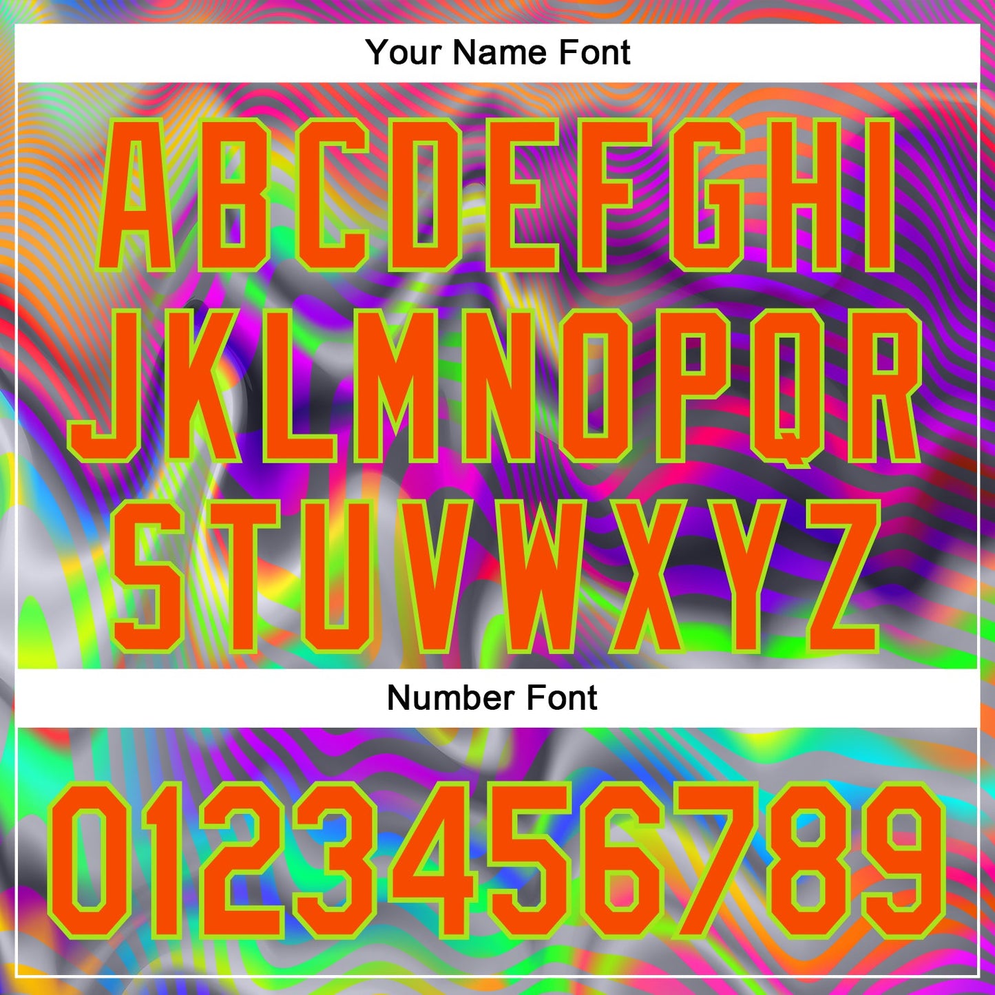 Custom Gray Orange-Neon Green 3D Pattern Design Rave Psychedelic Neon Fluid Art Authentic Baseball Jersey view 5