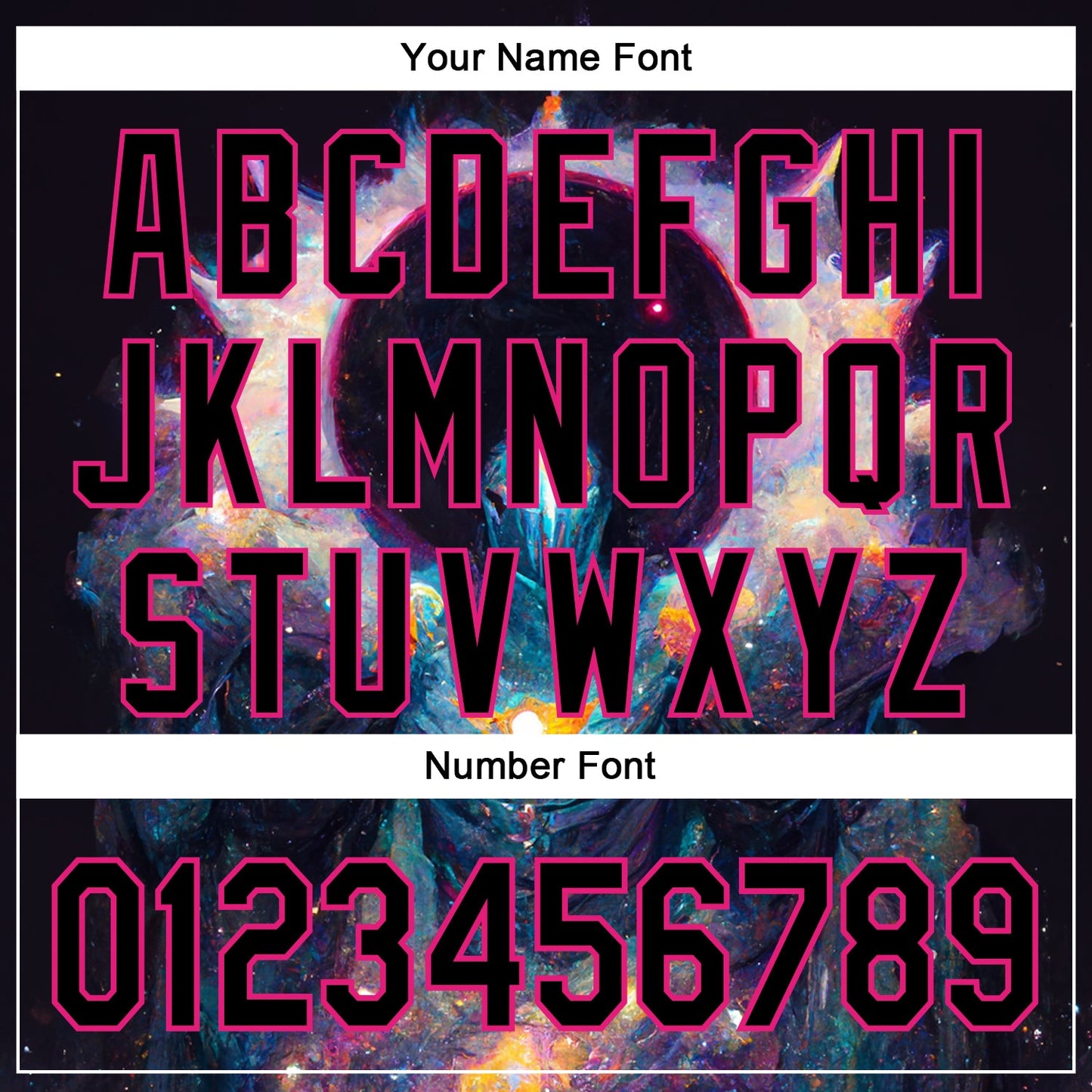 Custom Black Hot Pink 3D Pattern Design Rave Psychedelic Alien Authentic Baseball Jersey view 5