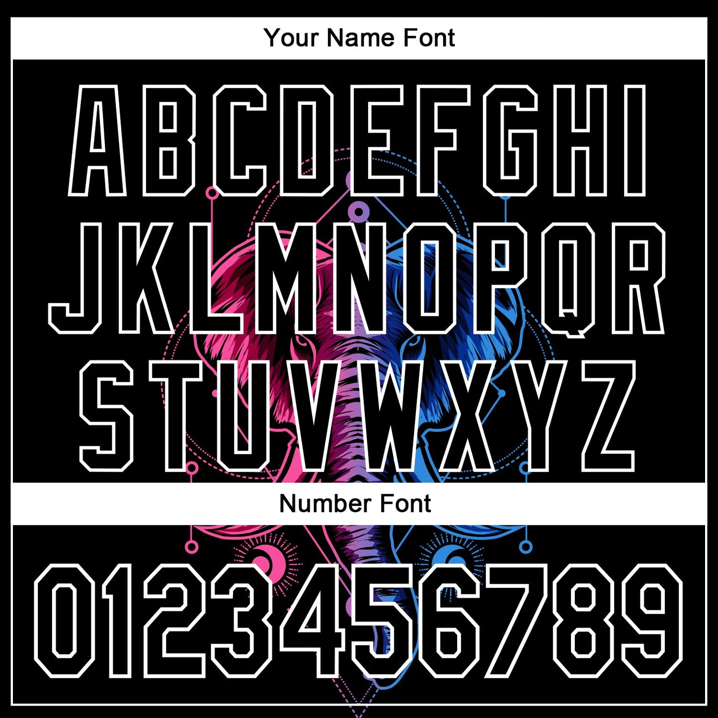 Custom Black White 3D Pattern Design Rave Psychedelic Elephant Authentic Baseball Jersey view 5