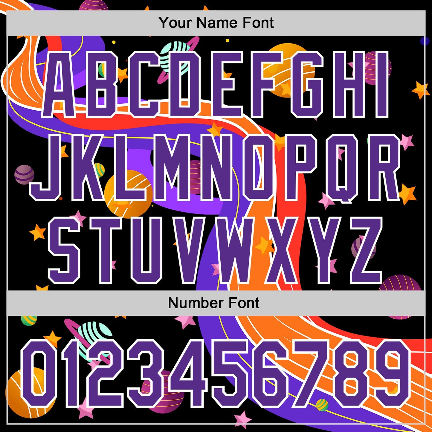 Custom Black Purple-White 3D Pattern Design Space Galaxy Star Authentic Baseball Jersey view 5